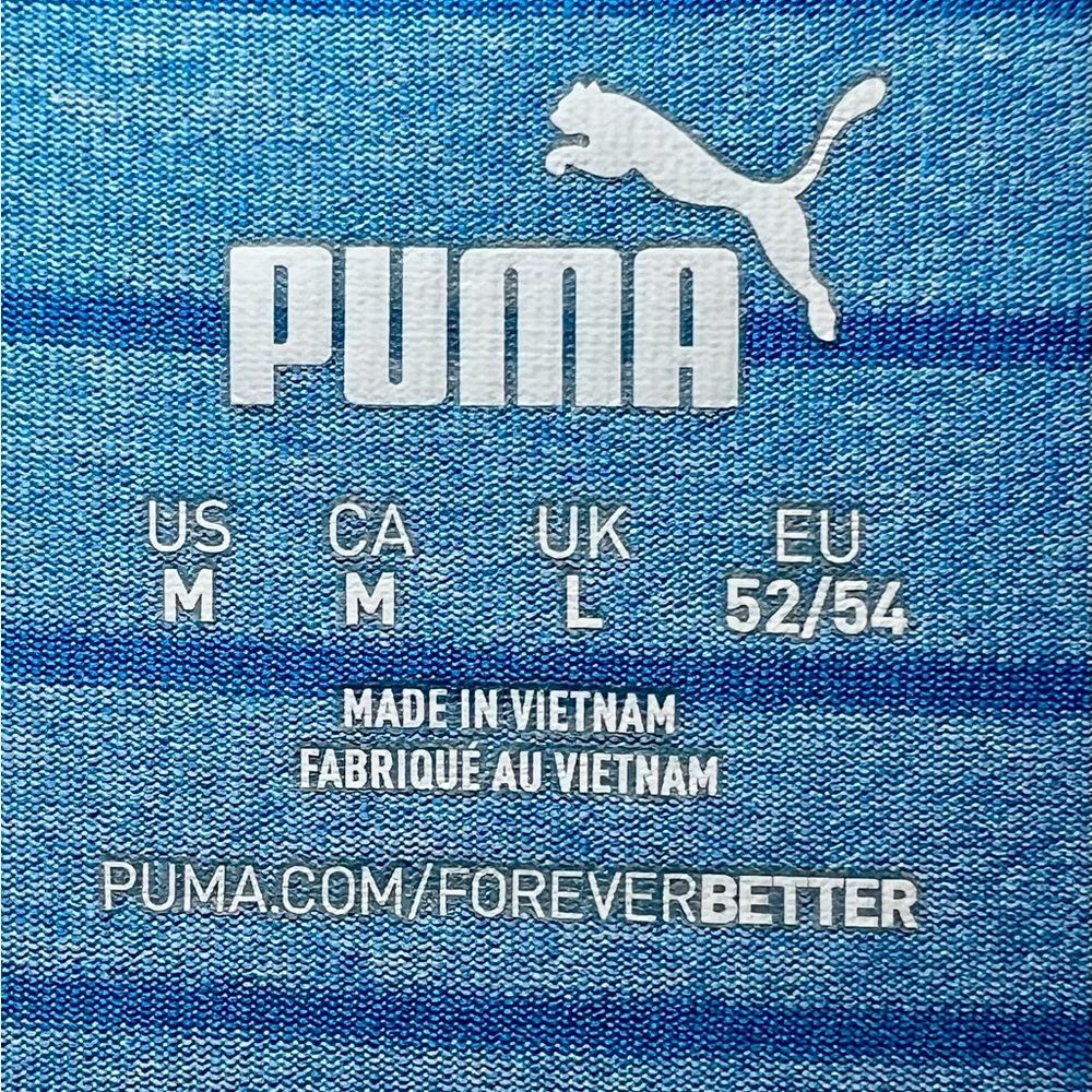 Puma Golf Rotation Blue Striped Men's Shirt - Picture 4 of 4